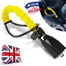 Seat Belt Lock Steering Wheel Lock Car Security Anti-Theft Device Yellow