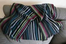 Vintage Striped Wooly Scarf  -