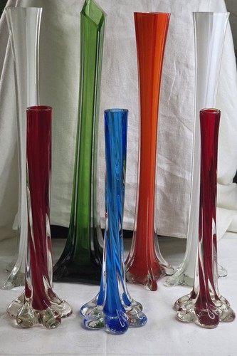 Vintage single stem vases - vintage,