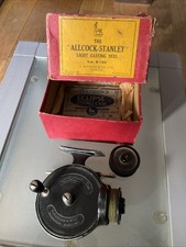 VINTAGE ALLCOCK STANLEY THREADLINE FISHING REEL IN ORIGINAL BOX + SPOOL.