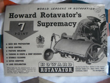 1958, HOWARD TRACTOR MOUNTED ROTOVATOR ADVERT (LAMINATED COPY OF ORIGINAL)