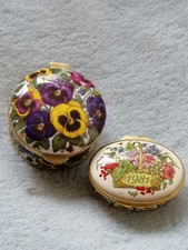 Ayshford China Small Box and a Halcyon Days Enamels Box .