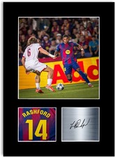 Marcus Rashford Football Player Poster Signed Photo Display Mount Print A4 Gift