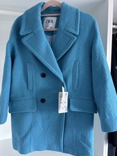 Zara Women's Blue Coat Size XS