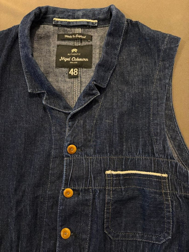 Nigel cabourn denim vest - vest, mens
