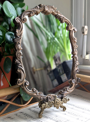 Vintage gold oval wall hanging - vintage,