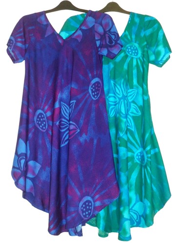 Bali flower summer swing dress - flower,