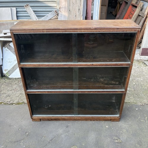 Vintage oak barrister bookcase - vintage,