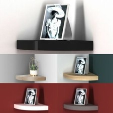 Floating Wooden Wall Mounting Corner Shelf Display Unit MDF Shelf Book Storage