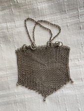Vintage Antique Mesh Chain Mail Mini Coin Purse Flapper Bag