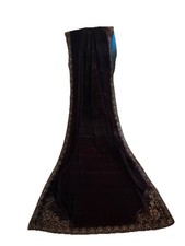 Dark brown stone mukesh work