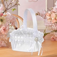 Flower Girl Basket Satin