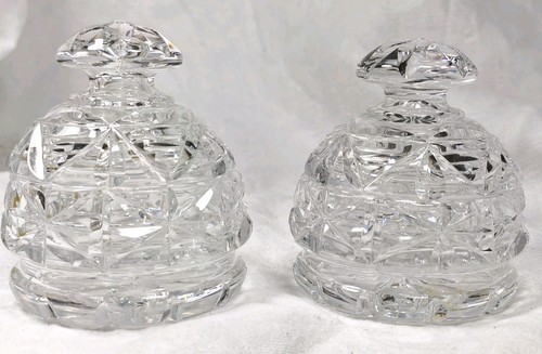 Pair vintage cut - pair, glass