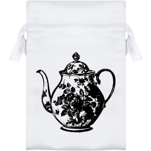 Vintage floral teapot satin - 'vintage,