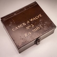 WWII British Army Valve Storage Case No3 ZA9817 Military Radio Equipment Empty