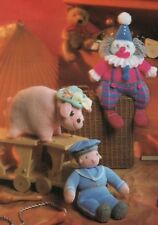  Toy Sailor 14", Pig 12" and Clown 16" Cuddly Knitting Pattern DK 1146