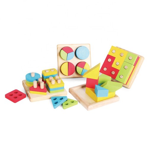 Wooden shape sorter - 4, 1