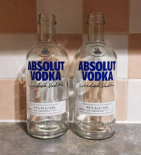 2 x Empty 700ml Absolut Vodka