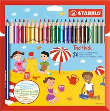 Triangular Colouring Pencil - STABILO Trio thick - Pack of 24 - Assorted Colours