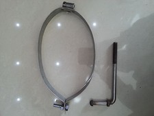 OVAL UNIVERSAL EXHAUST BRACKET MOUNT SILENCER BACKBOX HANGER 3.75"- 4.5" Strap 1