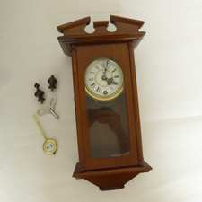 Highlands Wall Clock Wind Up Not Working Brown Small Living Room Clock Hanging