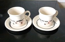 Pair cups saucers spring - cups, &