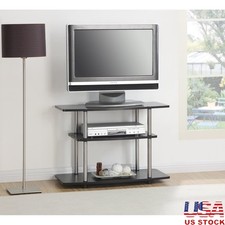No Tool 3 Tier TV Stand Open