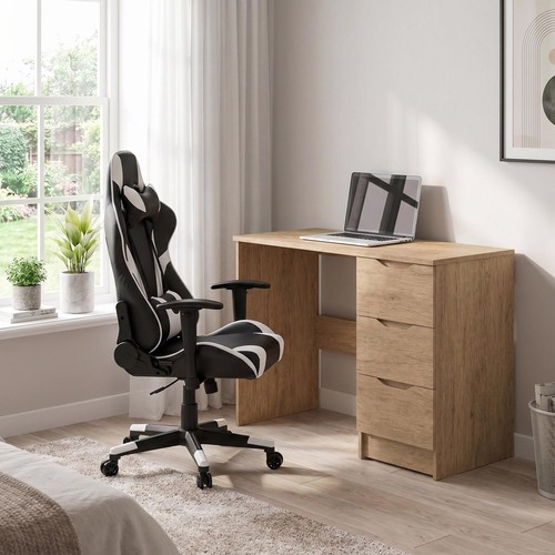 Luno oak vanity - oak, desk
