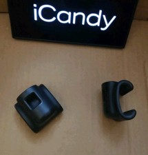 iCandy Peach 1 2 3 4  Carrycot Or Seat Unit Hood Clamps Clips Pram Part Black X2