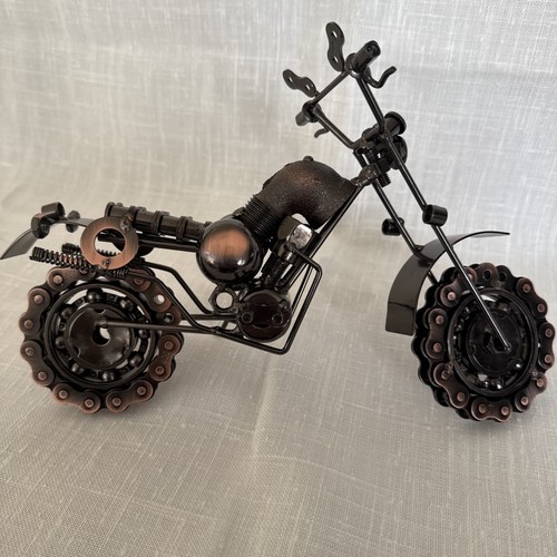 Handmade metal motorbike model - handmade,