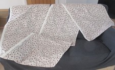 Vintage retro Linda Beard brown white floral cotton fabric 4m unused camper van