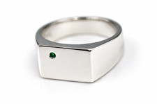 Size R Mens Genuine Emerald