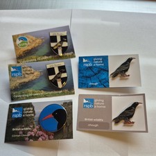 RSPB PIN BADGE 5 X Chough Badges