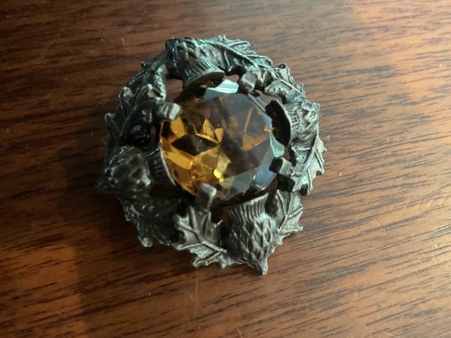 Scottish thistle brooch - scottish,