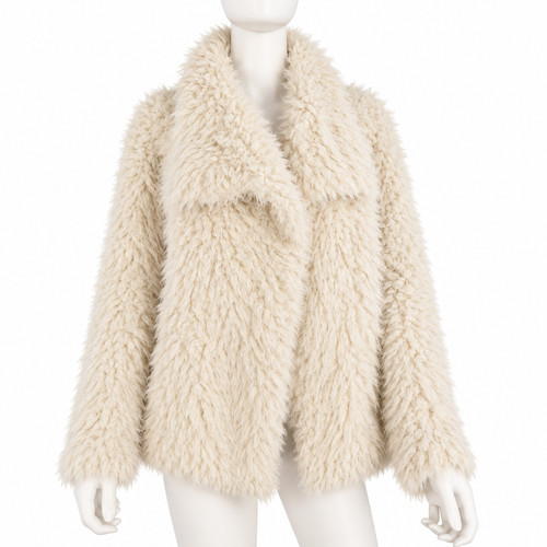 Hollister shaggy jacket faux - jacket,