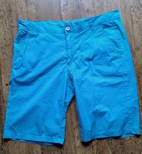 Zara Mens 34" Lightweight Cotton Shorts .Blue Zip Fly  4 Pockets Preowned