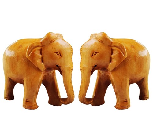 Handcrafted wooden elephant - wooden,