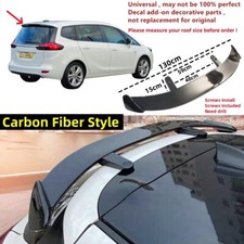 For Vauxhall Zafira Tourer III Rear Roof Spoiler " Carbon Fiber Look " Universal