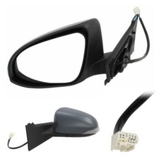 For Toyota Yaris Wing Door Mirror Electric 2011-2019 Primed Cover Passenger Side