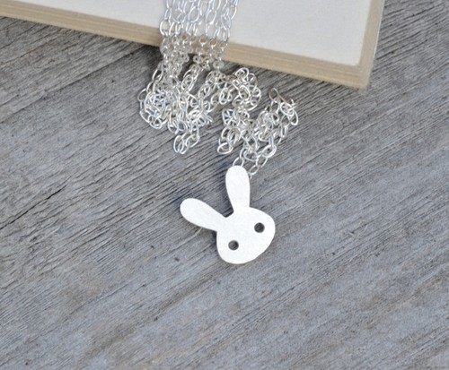 Rabbit necklace sterling - rabbit,