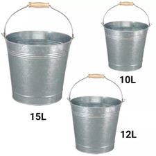 10/12L Galvanised Metal Bucket