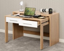 White High Gloss & Light Oak