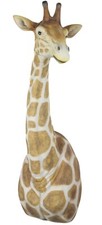 61CM GIRAFFE HEAD NECK WALL HANGING ANIMAL SCULPTURE POLYSTONE