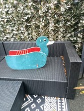 Old Vintage Painted French Carousel Duck Childs Toy - Fairground ? 2ft x 1'8"