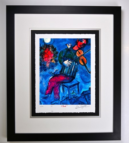 Blue violinist by - by, marc