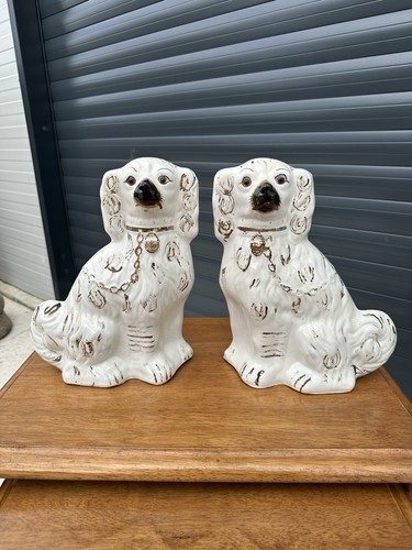 Pair 19th century dog - a,