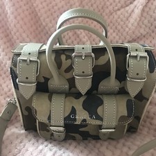?? GRAFEA Luna Small Leather Shouder Bag Handbag Beige Green Camouflage❤️?