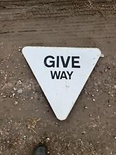 Vintage Road Sign / Street Sign / Give Way Sign / Traffic Sign