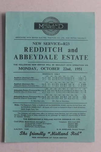Midland red bus timetable - midland,