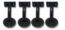 5 x BLACK ANTIQUE HEAVY IRON HANDRAIL BRACKETS & SCREWS Wall Stairs Rail Support